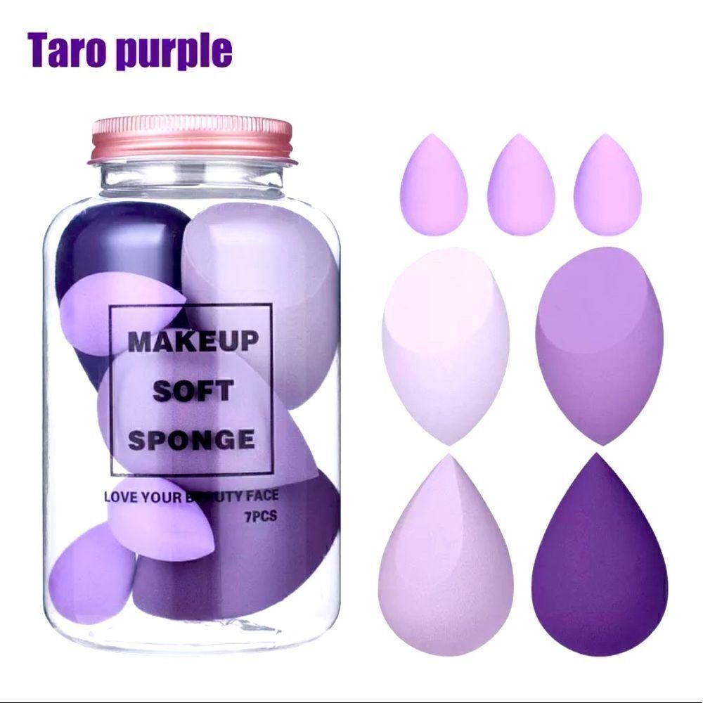 💕Brand Purple New 7 Pieces Professional Beauty Blender Sponge